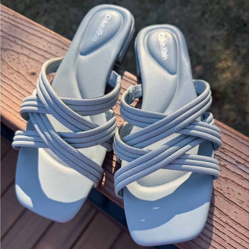 Calvin Klein Women's Blue Sandals Size 10